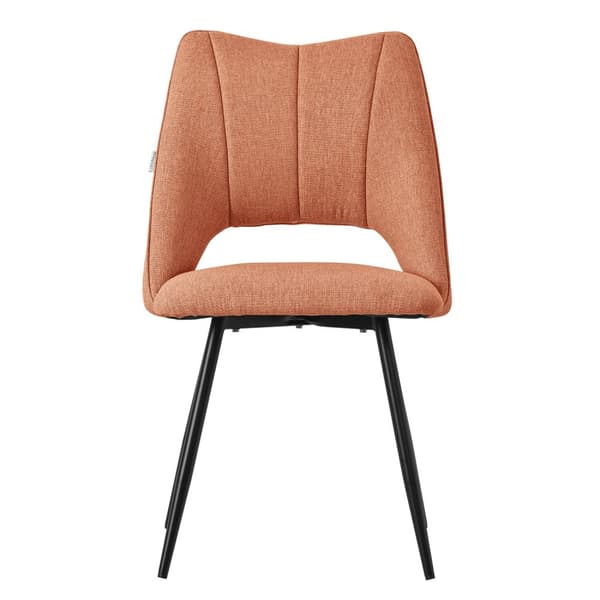 Spisebordsstol sæt med 6 orange polstrede inkl. monteringsmateriale Polstret stol Køkkenstol ML design