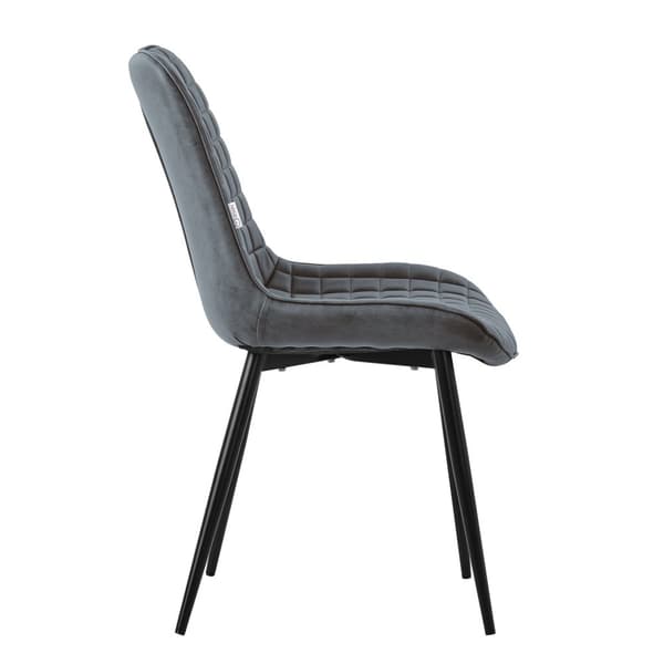 Ruokailutuolin 2 kpl antrasiittinen keinonahkaverhoilu metallijaloilla sis. kokoonpanomateriaalin ML-Design