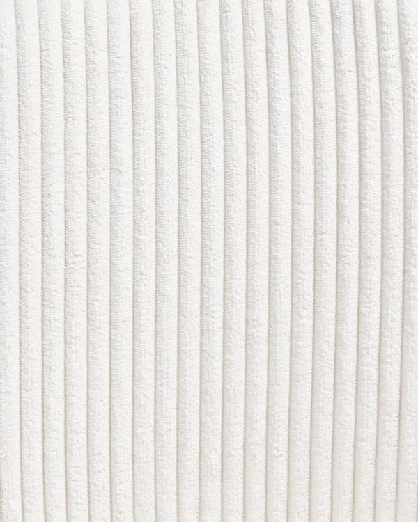 Sett med 2 Spisestoler Off-White Kordfløyel Trekk med Armlener Retro Design