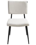 Miniatyrbilde 4 av 11: Sett med 2 Spisestuestoler Off-White Kordfløyel Trekk Retro Design