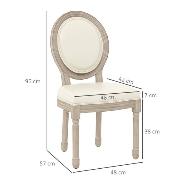 Rootz 2 -kappaleinen ruokasalituolit - Mitalion -tuolit - Louis XVI -tyyli - ergonominen mukavuus - 48w x 57d x 96h cm