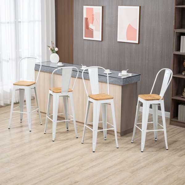 Rootz 4 Set Industrial Baar -tuolit - Keittiön tuolit - Etutuoli - Ergonominen suunnittelu - 44W x 48d x 117H cm