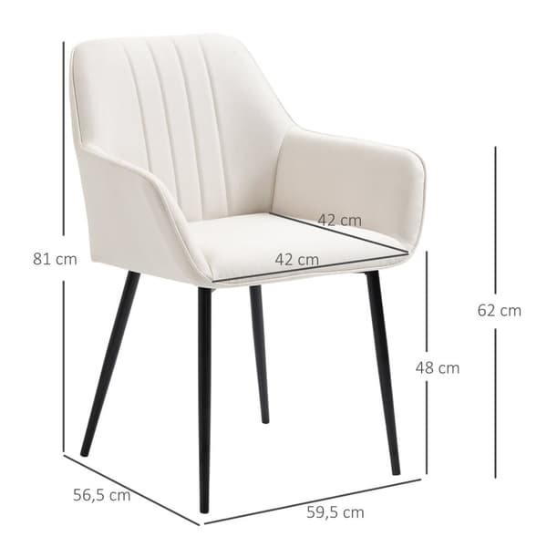 Rootz spisestuestole sæt - besøgende stole - skandinavisk design - ergonomisk komfort - 59,5 cm x 56,5 cm x 81 cm - Hvid