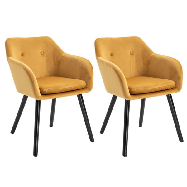 Rootzin ruokailutuolit - keittiön tuoli - Skandinavian tyyli - ergonominen mukavuus - sinappisorinen - 54 cm x 56cm x 74 cm