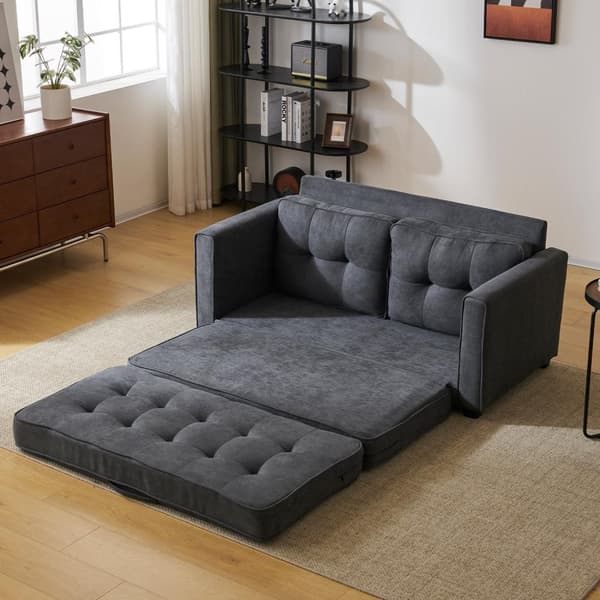 Rootz Modern 2 -Seater Sofa Bed - Convertible Couch - Sleeper Sofa - Double -Layer Padding - 151L X 75W X 86H cm