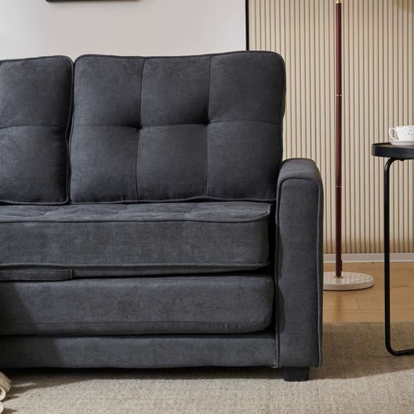 Rootz Modern 2 -Seater Sofa Bed - Convertible Couch - Sleeper Sofa - Double -Layer Padding - 151L X 75W X 86H cm
