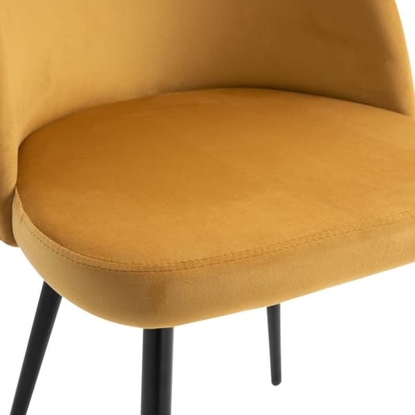 Rootz uppsättning av 2 matstolar - klädda velor - Skandinaviska kökstolar - Optimal komfort - 49 cm x 50 cm x 77 cm