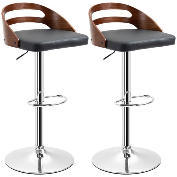 Rootz Sæt med 2 barstole - høje stole - drejelig afføring - ergonomisk komfort - 46,5L x 44,5W x 79-100H cm