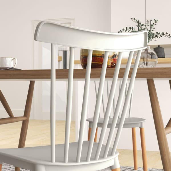 Rootz Sæt med 4 skandinaviske spisestole - Høj rygstole - Nordisk stil - Maksimal komfort - 48 cm x 52,5 cm x 83 cm - Grå, brun