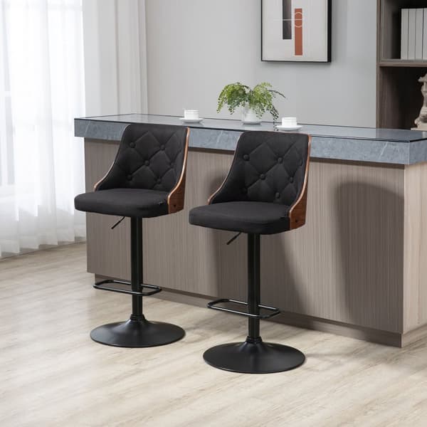 Rootz Sarja 2 säädettävää baarituolia - Kääntötuolit - Counter -jakkarat - Mukavuusistuimet - 48L x 53W x 92,5-113H cm