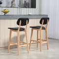 Pikkukuva 4 / 7: Rootz Set of 2 Bar Stools - High Chairs - Seating Stools - Comfortable Footrest - 42W x 47D x 92H cm