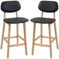 Pikkukuva 1 / 7: Rootz Set of 2 Bar Stools - High Chairs - Seating Stools - Comfortable Footrest - 42W x 47D x 92H cm