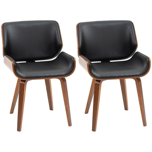 Rootz -sarja 2 vanhaa ruokasalituolia - tyylikkäitä istuimia - pehmustettuja tuoleja - optimaalinen mukavuus - 53w x 54d x 81h cm - harmaa faux nahka