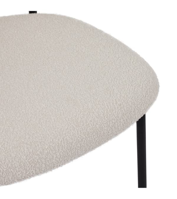Rootz-ruokailutuoli - Bouclé-tuoli - metallijalkatuoli - Mukava, kestävä, helppohoitoinen - 55 cm x 55 cm x 70 cm