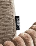 Miniatyrbilde 9 av 11: Sett med 2 Spisestoler Taupe Stofftrekk med Armlener i Fløyel Retro Design