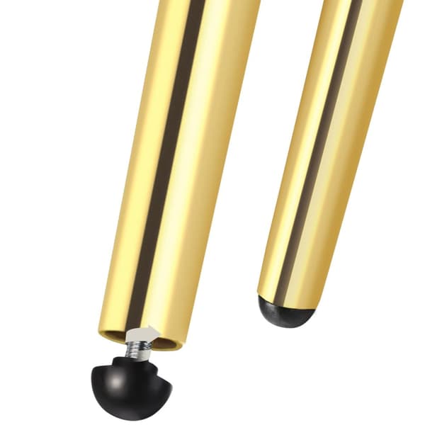 Spisebordsstole Astano velour - sort/guld,Sæt med 2 stk.