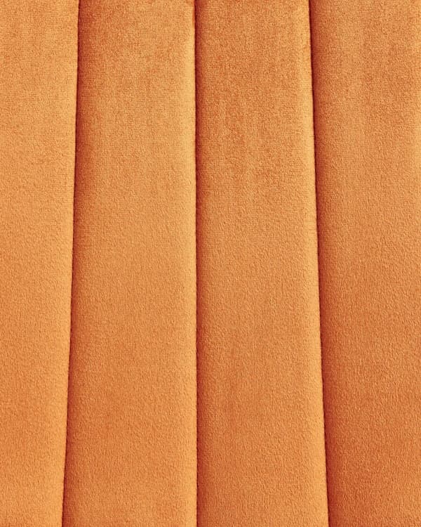 Spisebordsstol Orange Velour Sæt af 4 Polstrede Spisestuestole Komfortable til Spisestue Køkken Stofstole Indretning Skandinavisk