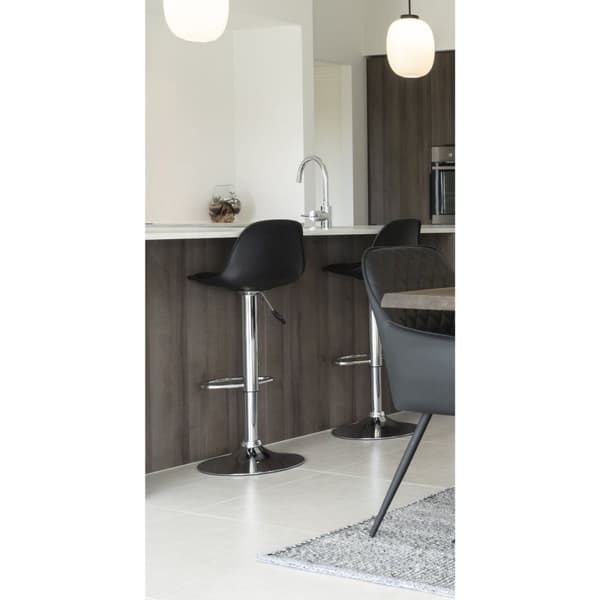 Rootz Trondheim Bar Chair - Barstol - Counter Seat - Justerbar höjd - 41x39x82-104 cm - Modern Pu -Leather Design