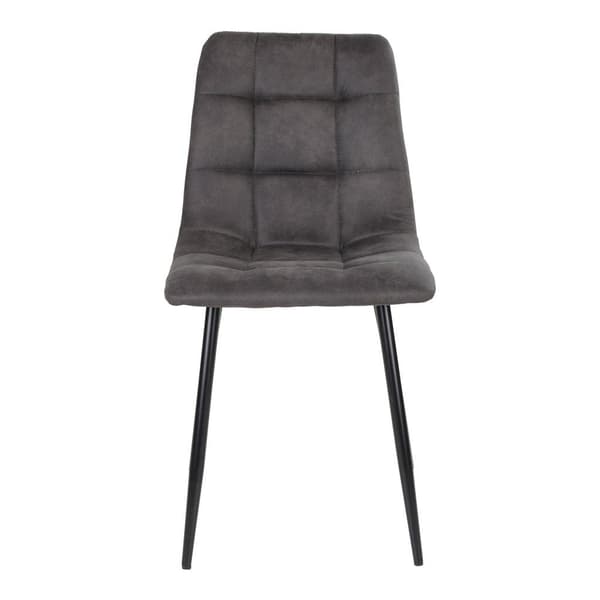 Rootz middelfart matstol uppsättning av 2 - bekväma mikrofiberstolar - moderna matstolar - robusta metallben - 44x55x86 cm