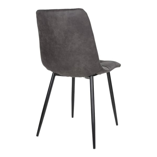 Rootz middelfart matstol uppsättning av 2 - bekväma mikrofiberstolar - moderna matstolar - robusta metallben - 44x55x86 cm
