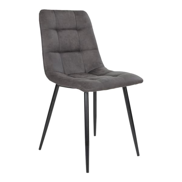 Rootz middelfart matstol uppsättning av 2 - bekväma mikrofiberstolar - moderna matstolar - robusta metallben - 44x55x86 cm