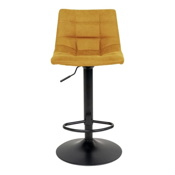 Rootz middelfart bar stol uppsättning av 2 - sammet klädd säte - höjd justerbar - komfort & stil - 43x43x88-108 cm