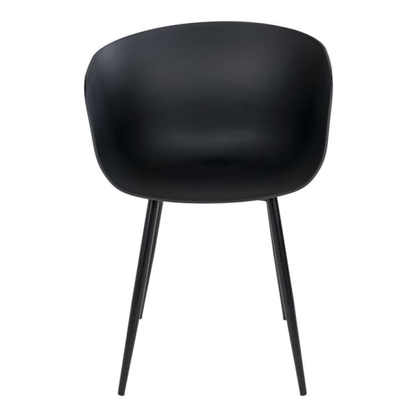 Rootz Roda Dining Chair Set - Moderna sittplatser - Stylish Black Chairs - Utmärkt stöd - 53x54.5x79 cm