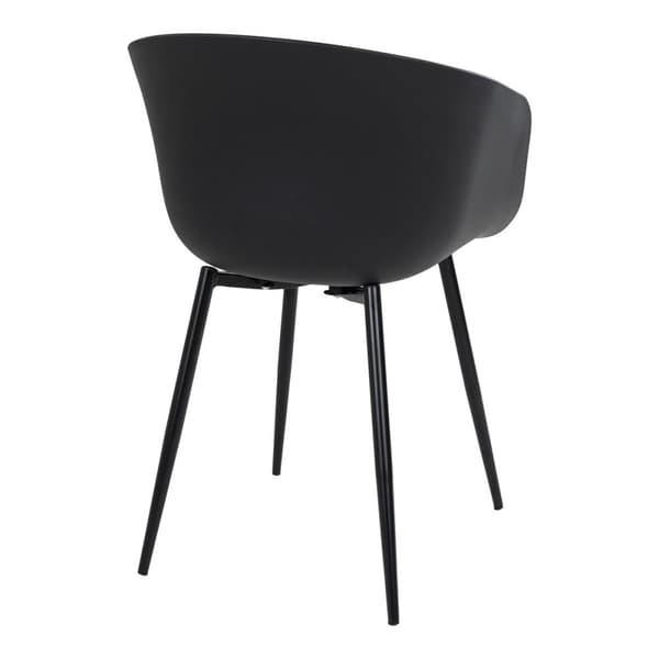 Rootz Roda Dining Chair Set - Moderna sittplatser - Stylish Black Chairs - Utmärkt stöd - 53x54.5x79 cm
