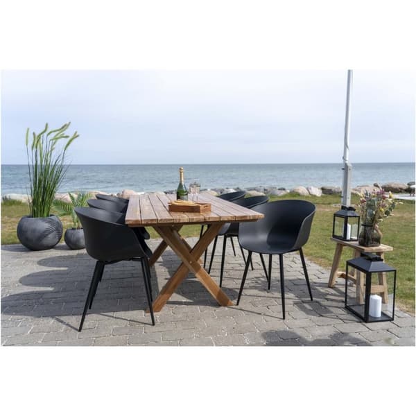 Rootz Roda Dining Chair Set - Moderna sittplatser - Stylish Black Chairs - Utmärkt stöd - 53x54.5x79 cm