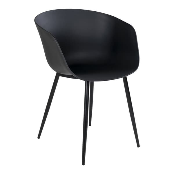 Rootz Roda Dining Chair Set - Moderna sittplatser - Stylish Black Chairs - Utmärkt stöd - 53x54.5x79 cm
