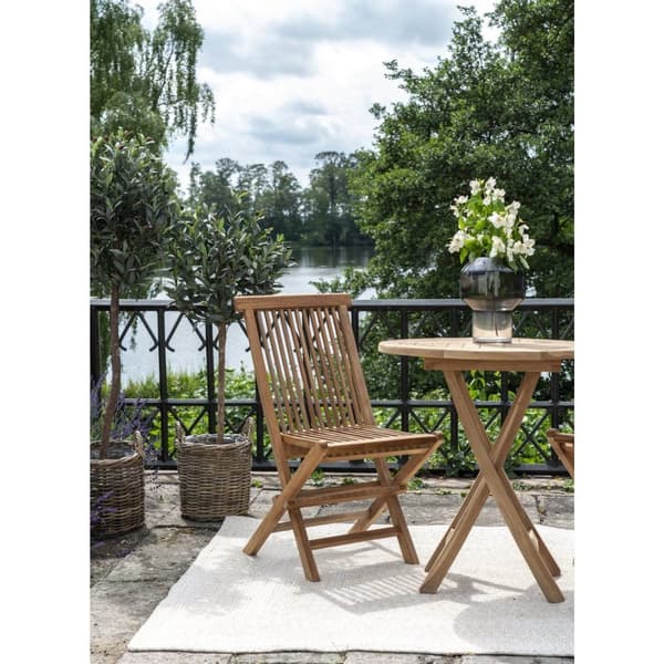 Rootz Toledo matstolset - Teak trästolar - Klassiska uteplatser - Bekväma sittplatser - 62x46x89cm