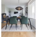 Miniatyrbild 2 av 5: Rootz harbo matstol uppsättning av 2 - sammet matplatser - moderna matstolar - bekväma sittplatser - 57x65x87 cm