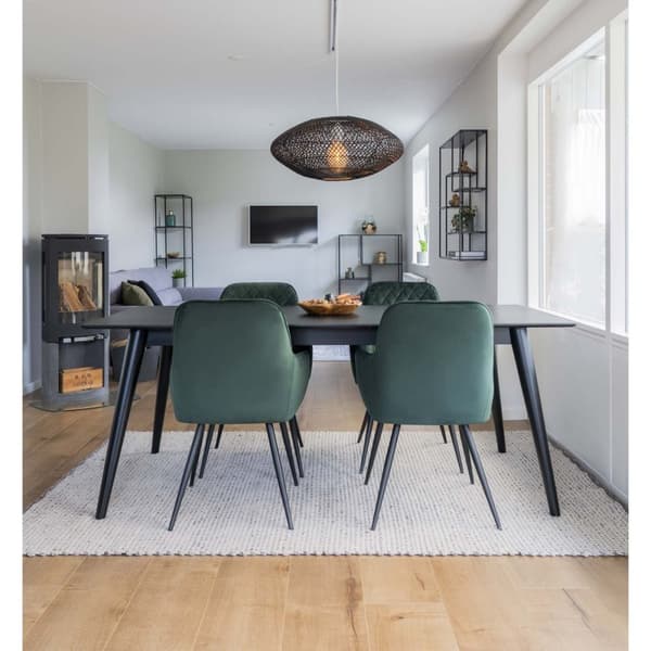 Rootz harbo matstol uppsättning av 2 - sammet matplatser - moderna matstolar - bekväma sittplatser - 57x65x87 cm