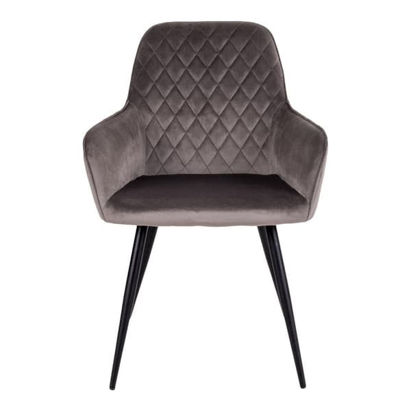 Rootz uppsättning av 2 Harbo -matstolar - sammet klädda - Stylish sittplatser - komfort - 57x65x87 cm