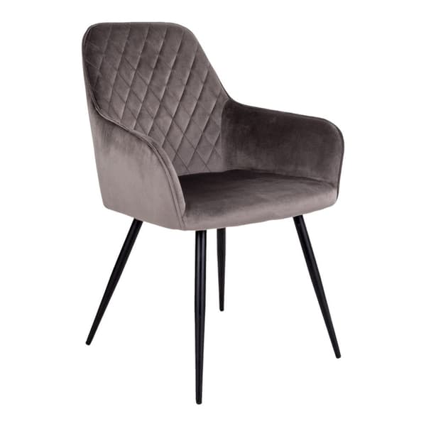 Rootz uppsättning av 2 Harbo -matstolar - sammet klädda - Stylish sittplatser - komfort - 57x65x87 cm