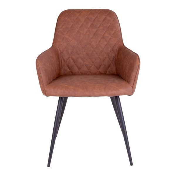 Rootz Harbo Matstoluppsättning av 2 - vintage matstolar - retrostolar - Bekvämt PU -läder - 57x65x87 cm