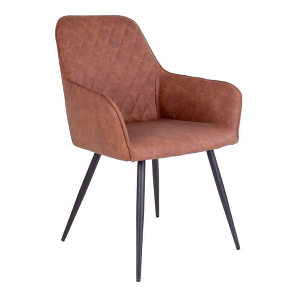 Rootz Harbo Matstoluppsättning av 2 - vintage matstolar - retrostolar - Bekvämt PU -läder - 57x65x87 cm