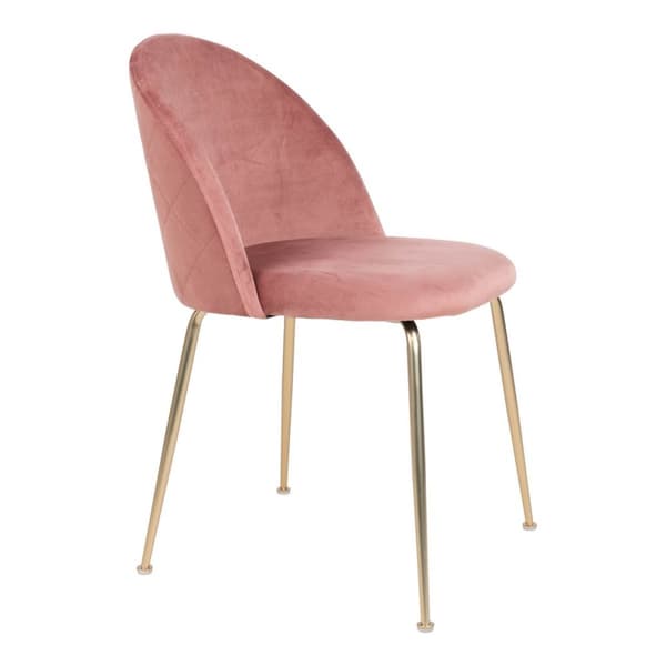 Rootz Geneve Dining -tuoli Set 2 - Velvet -tuoli - Rose -tuoli - Ylellinen mukavuus - 51x56x76cm
