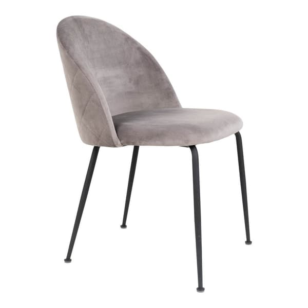 Rootz 2 -bit set Geneve Dining Chair - Velvete Chairs - Moderna säten - Bekväma sittplatser - 51 cm x 56 cm x 76 cm