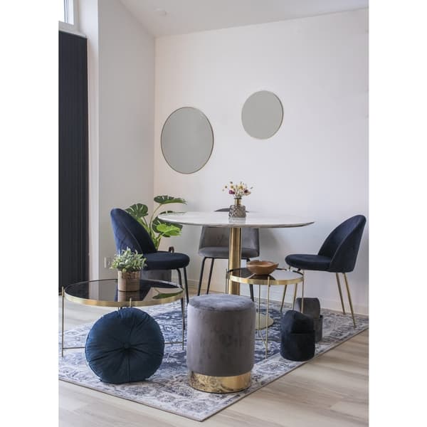 Rootz 2 -bit set Geneve Dining Chair - Velvete Chairs - Moderna säten - Bekväma sittplatser - 51 cm x 56 cm x 76 cm