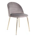 Miniatyrbild 6 av 6: Rootz Geneve Dining Chair 2 Piece Set - Velvet Chair - Modern Seat - Bekväm sittplats - 51x56x76 cm