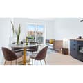 Miniatyrbild 2 av 6: Rootz Geneve Dining Chair 2 Piece Set - Velvet Chair - Modern Seat - Bekväm sittplats - 51x56x76 cm
