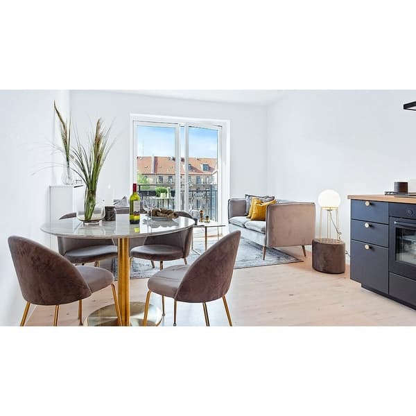 Rootz Geneve Dining Chair 2 Piece Set - Velvet Chair - Modern Seat - Bekväm sittplats - 51x56x76 cm