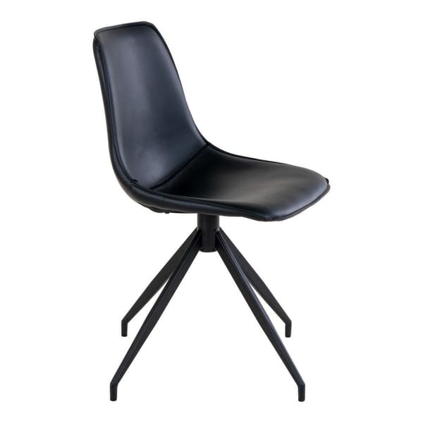 Rootz Monaco matstolset - pu läderstolar - svängbara matstolar - modern design - 56x48x86 cm