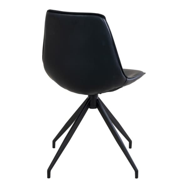 Rootz Monaco matstolset - pu läderstolar - svängbara matstolar - modern design - 56x48x86 cm