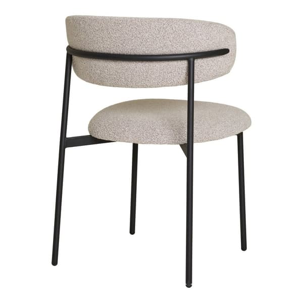 Rootz mira matstol uppsättning av 2 - stilfull bouclé sittplatser - modern matsal - bekväm design - 59 cm x 55 cm x 79,5 cm