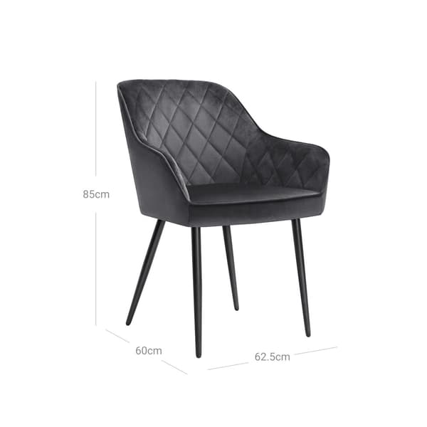 Stol, SONGMICS, 62,5x60 cm, Grå.