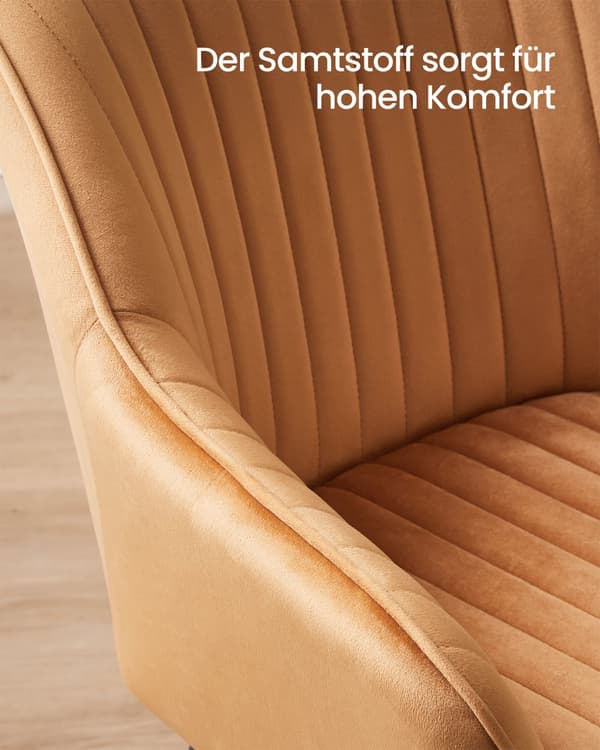 Tuolit, SONGMICS ruokapöydän tuolit, sametti, 60x62,5x85 cm, Vaaleanharmaa