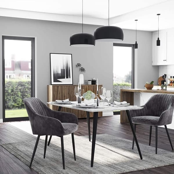 Stol, SONGMICS Spisestuestole, 62.5x60 cm, Grå