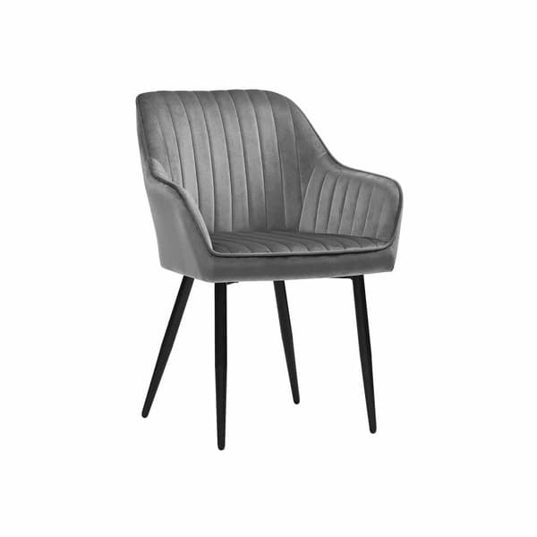 Stol, SONGMICS, 62.5x60x85 cm, Ljusgrå